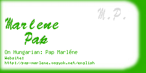marlene pap business card